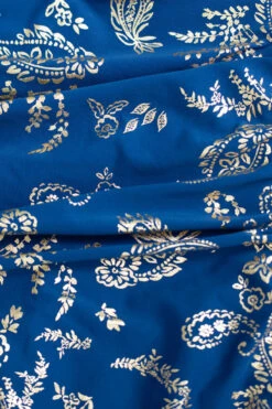 Navy Foil Kashmir Colette Bandeau One Piece Swimsuit - Final Sale -Bikini Confidence NN1067FKNCOLETTEFlatlay