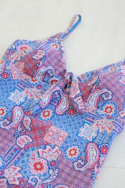 Paisley Bandana Abegail One Piece Swimsuit - Final Sale -Bikini Confidence NN1403PBBABEGAILPAISLEYBANDANAFLATLAY