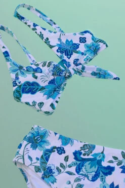 Boheme Flowers Connie Floral Bikini - Final Sale -Bikini Confidence NN2036BHW Connie bikini swimsuit boheme flowers white nip tuck swim tummy control womens swimwear flatlay