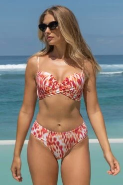 Bikini Confidence -Bikini Confidence NN2125TBO Ruth bikini swimsuit tribal skin orange nip tuck swim tummy control womens swimwear lifestyle 1