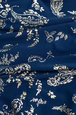 Navy Foil Kashmir Esther High Waist Bikini - Final Sale -Bikini Confidence NN2296FKN ESTHER BIKINI FOILKASHMIR Nip Tuck Swim Tummy Control Powermesh 221073 NipTuck swatch