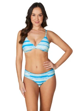 Blue Line Dyed Molly Triangle Bikini - Final Sale