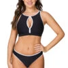 Black Aphrodite Jane High Neck Bikini - Final Sale -Bikini Confidence S16 NN2078YAPK JANE ONEPIECE APHRODITE Nip Tuck Swim Tummy Control Powermesh 221073 Bond Eye NipTuck 0225