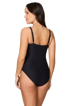 Black Aphrodite Audrey One Piece Swimsuit - Final Sale -Bikini Confidence S17 NN1137YAPK AUDREY ONEPIECE APHRODITE Nip Tuck Swim Tummy Control Powermesh 221073 Bond Eye NipTuck 0236