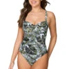 Desert Palm Foil Joanne One Piece Swimsuit - Final Sale -Bikini Confidence S19 NN2976DLK JOANNE ONEPIECE DESERTPALMLEAF Nip Tuck Swim Tummy Control Powermesh 221073 Bond Eye NipTuck 0254