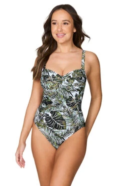 Desert Palm Foil Joanne One Piece Swimsuit - Final Sale