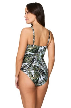 Desert Palm Foil Joanne One Piece Swimsuit - Final Sale -Bikini Confidence S19 NN2976DLK JOANNE ONEPIECE DESERTPALMLEAF Nip Tuck Swim Tummy Control Powermesh 221073 Bond Eye NipTuck 0260