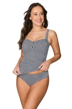 Black Xylophone Stripe Joanne Tankini - Final Sale
