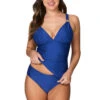 Blue Gamma Texture Dulcie Tankini -Bikini Confidence S44 NG2050YGB DULCIE TANKINI GAMMABLUE Nip Tuck Swim Tummy Control Powermesh 221073 Bond Eye NipTuck 22524