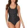 Leopard Foil Pamela One Piece Swimsuit -Bikini Confidence S57 NG1056LFK one piece pamela swimsuit tummy control powermesh mom suit foil black sliver animal leopard 21466 NipTuckSwim 1147