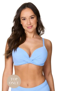 Sky Must Haves Ruth Draped Front Design Bikini Top - Final Sale