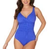 Blue Must Haves Louise One Piece Swimsuit -Bikini Confidence S64 NO1150MHB one piece lousie nip tuck swim swimsuit tummy control powermesh mom suit blue royal must haves texture bubble 21466 Bond Eye NipTuck 1274 2