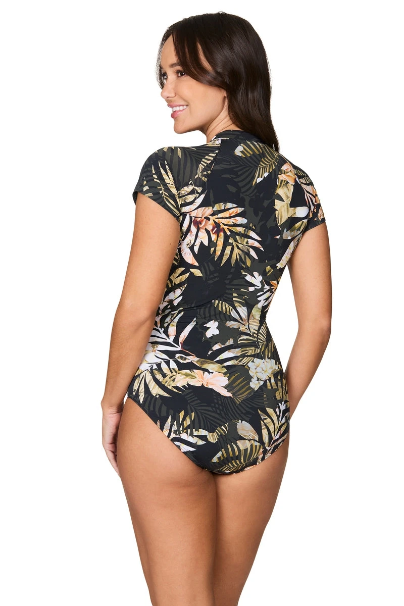 Black Palm Haze Una Sun Protection One Piece Swimsuit - Final Sale - Image 2