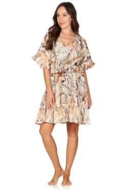 Retro'spective Elouera Dress - Final Sale -Bikini Confidence S99 NX6272RQN EloueraKaftanCoverUp DRESS RETROSPECTIVE nip tuck swim swimwear swimsuit tummy control powermesh support 22057 Bond Eye NipTuck 1201